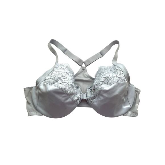 Delimira lavender lace bra front closure racer back unpadded underwire Size 44D - Picture 1 of 9